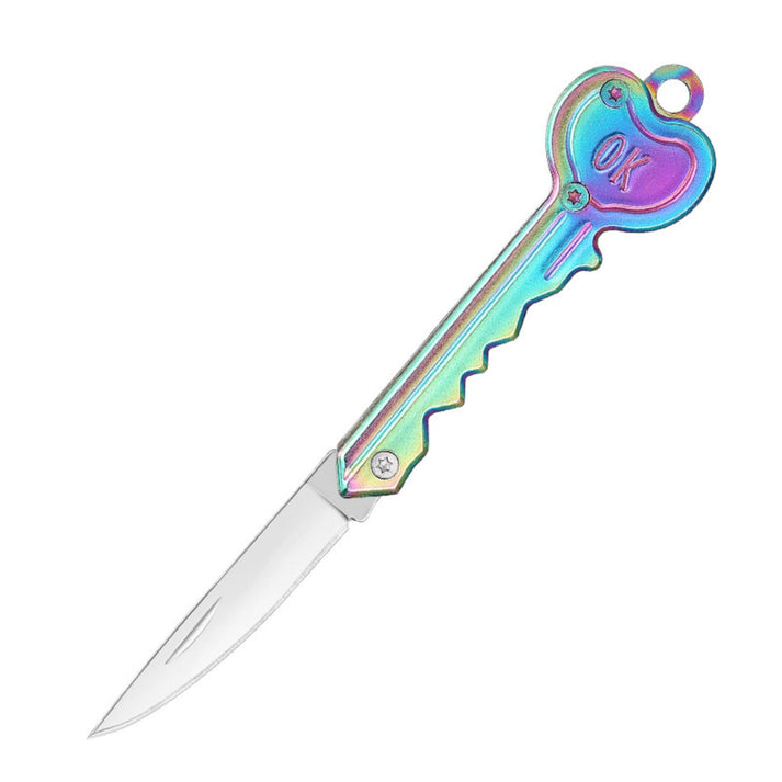 Set x2 Llavero Mini Cuchillo Portátil en Forma de Llave