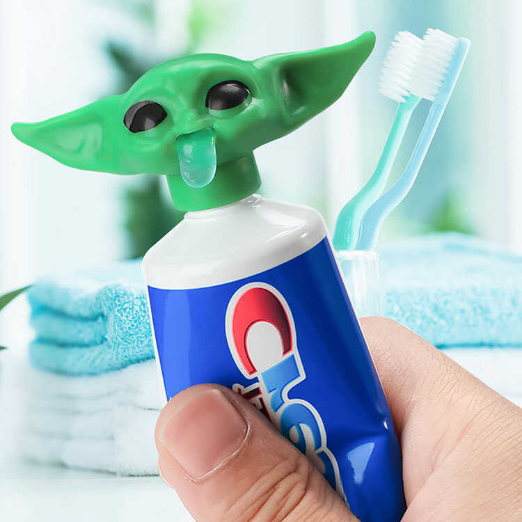 Set 2 Tapas Exprimidoras de Crema Dental Baby Yoda