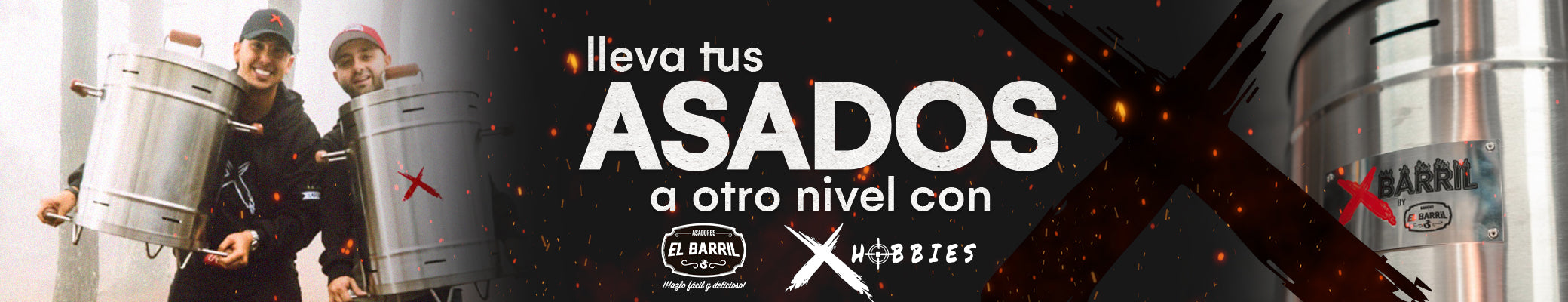 Asador XBARRIL Mediano de acero inoxidable by ASADORES EL BARRIL & XHOBBIES  | Envío gratis ✅