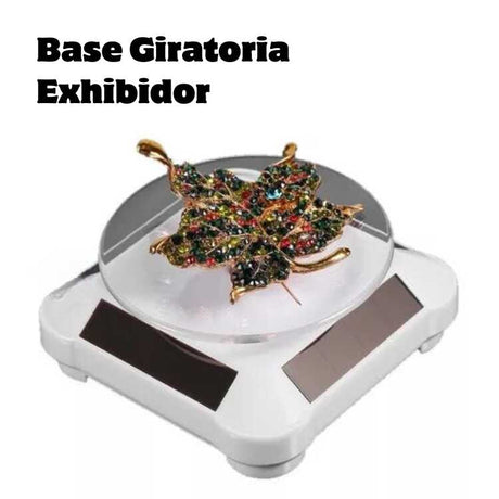 Base Giratoria Exhibidor Mostrador Con Pila y Solar