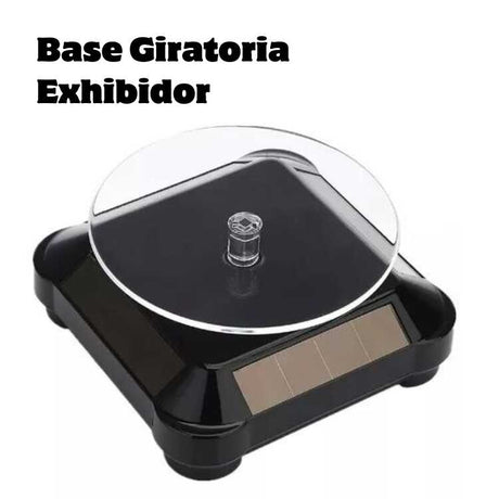 Base Giratoria Exhibidor Mostrador Con Pila y Solar