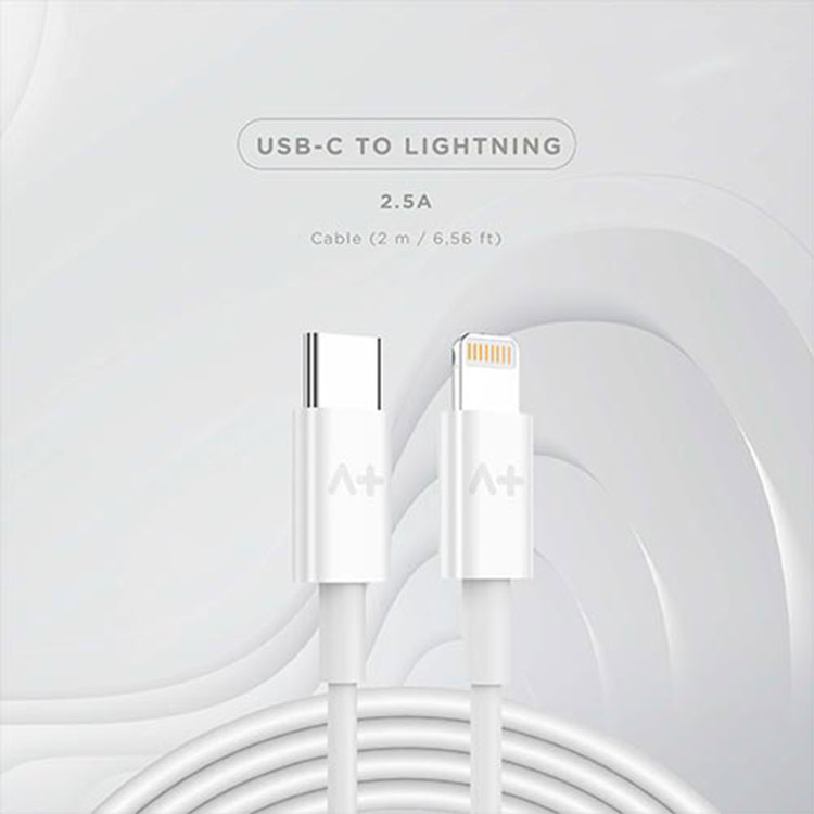 Cable usb-c a lightning 2 metros by A+