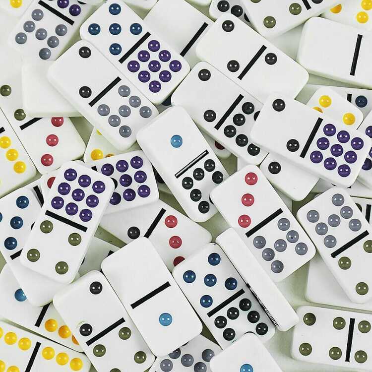 Domino Caja Metálica Doble 9 con 55 Fichas Grandes