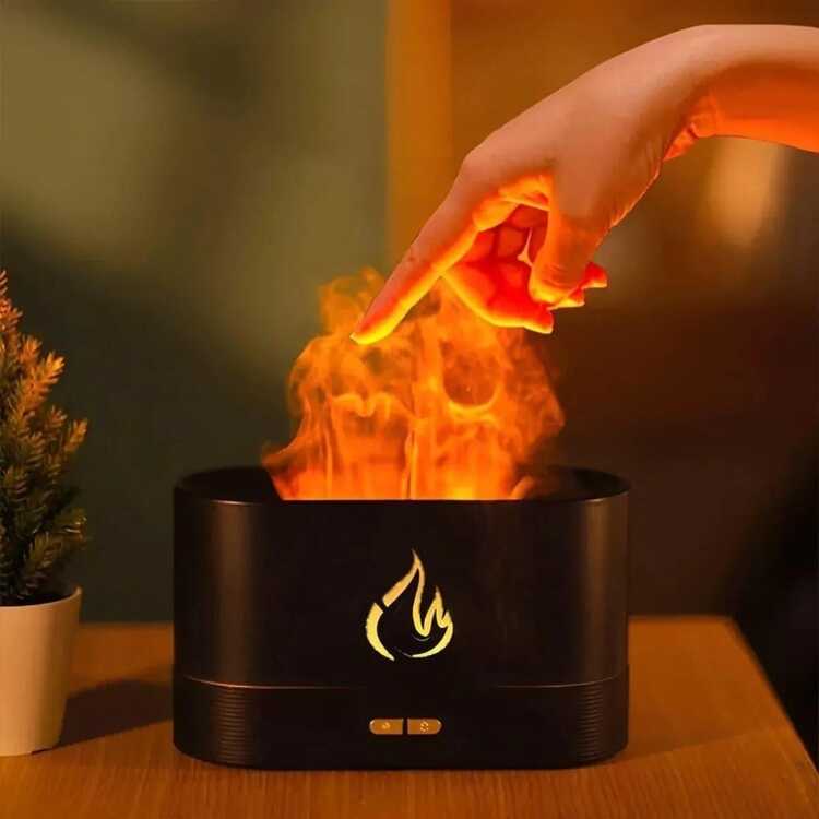Humidificador  Difusor De Aroma Simulación De Flama, Llama