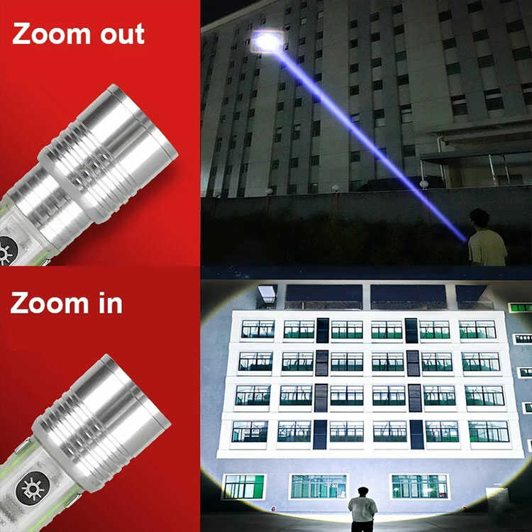 Linterna LED Multifuncional con Luz Lateral 30W Distancia de 1.5 MT