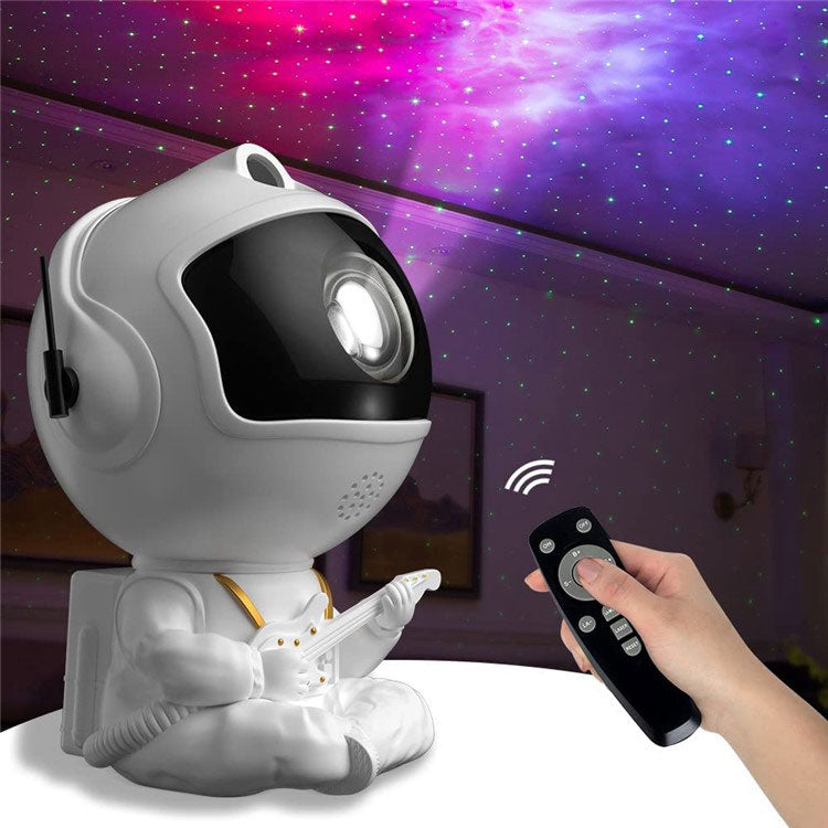 Mini Astronauta Proyector de Estrellas y Nebulosa Ajustable 360º y Desmontable + Control Remoto