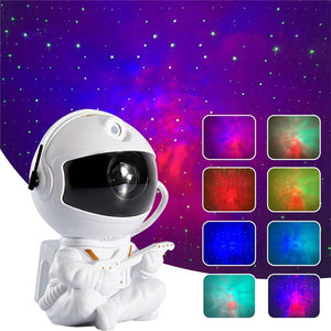 Mini Astronauta Proyector de Estrellas y Nebulosa Ajustable 360º y Desmontable + Control Remoto