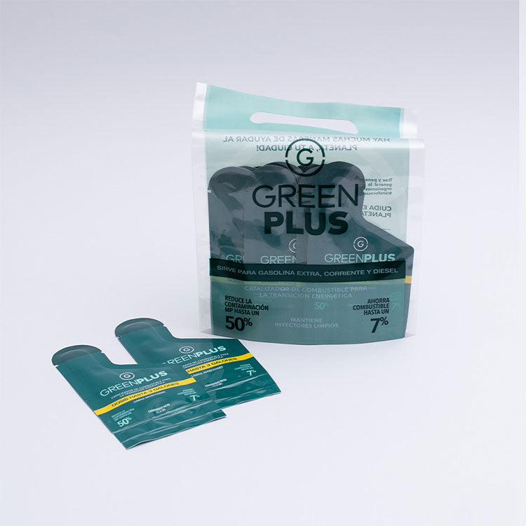 Paquete X10 Sachets Catalizadores de Combustible | Verde Oscuro: Dosificación para 3 Galones GreenPlus