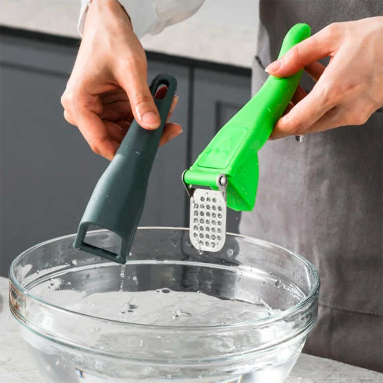 Triturador de Ajo Accesorios Cocina Prensa Ajo Manual Exprimidor con  Limpiador