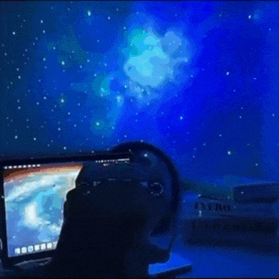 Proyector Grande de Astronauta de Estrellas y Nebulosa Cabeza Giratoria de 360º + Control Remoto