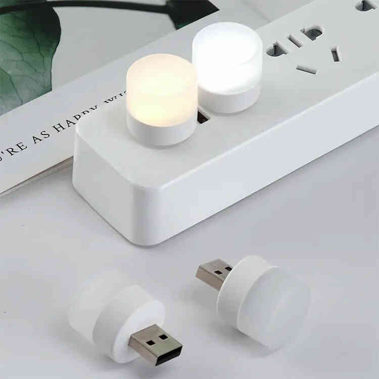 Set de 5 Mini Lámparas LED de Enchufe USB | Mini Luz Nocturna Portátil