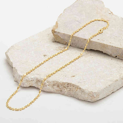 Cadena ORO AURUX Vesta Balín Diamantado 45 cm