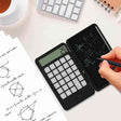 Calculadora 2 en 1 plegable multifuncional recargable con tableta bloc de notas digital lcd de 6,5 pulgadas y lápiz