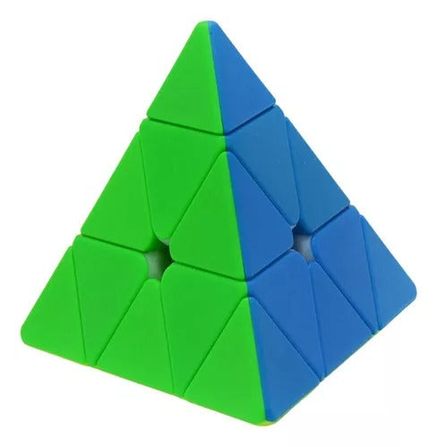 Cubo Mágico Pirámide 3x3 Neón - Piraminx