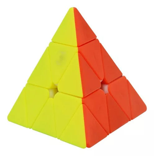 Cubo Mágico Pirámide 3x3 Neón - Piraminx