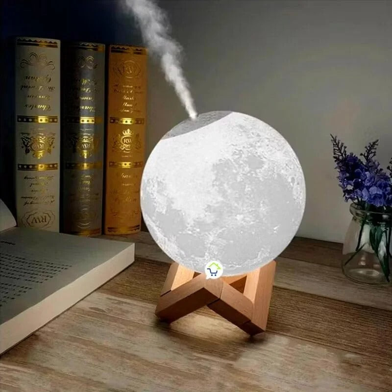 Humidificador y Lámpara Luna 3D Multifuncional