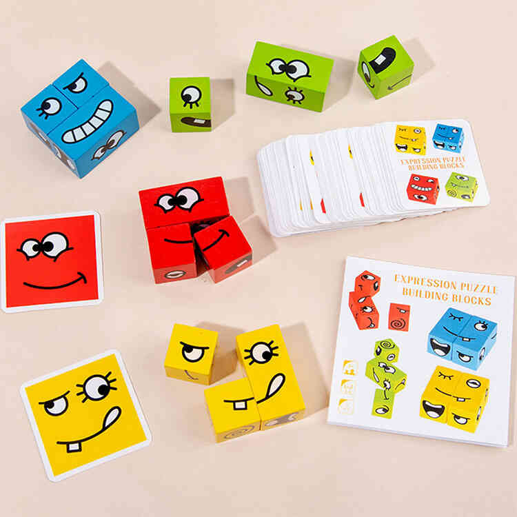 Juego Mágico de Rompecabezas Cambio de Caras | Juego de Cartas para Niños