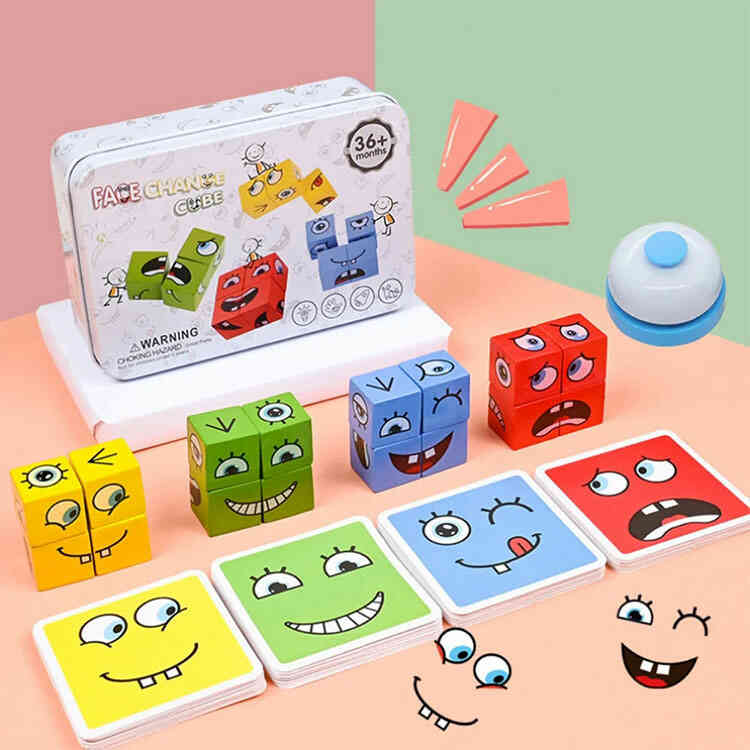 Juego Mágico de Rompecabezas Cambio de Caras | Juego de Cartas para Niños