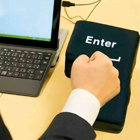 Tecla Cojín Enter Gigante USB Almohada Antiestrés