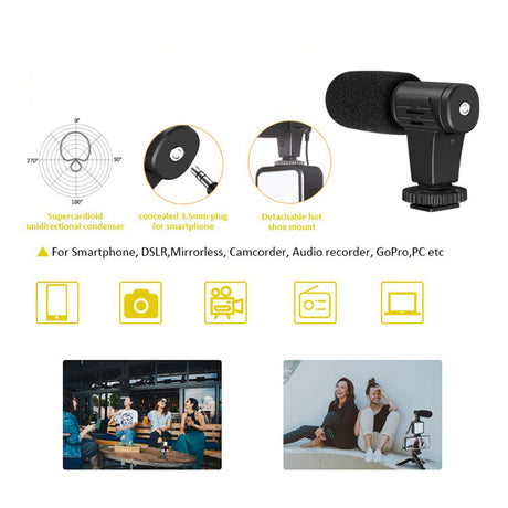 Kit de Vídeo Portátil con Trípode Aracnid 360º Luz Led Soporte para Celular Micrófono y Control Remoto PK-775