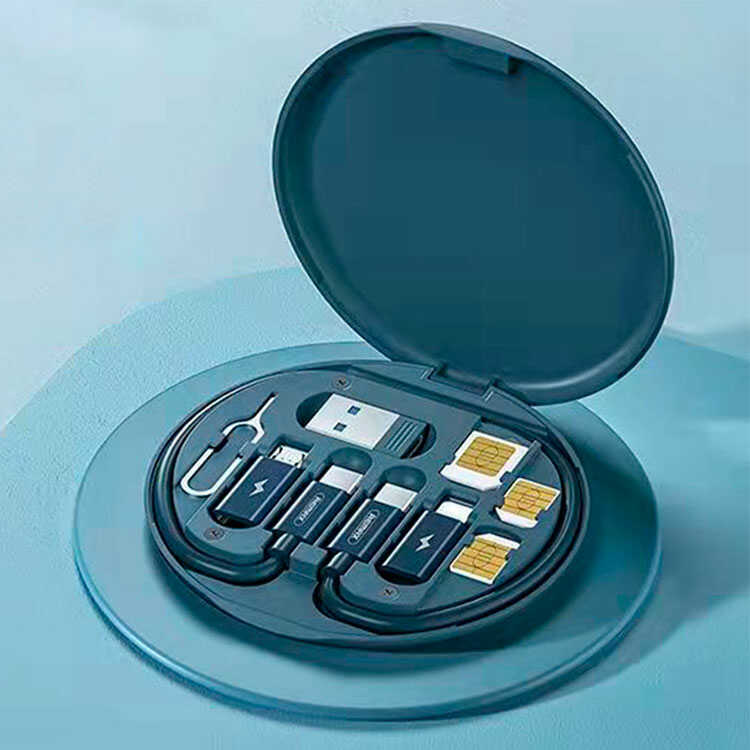 Mini Caja de Almacenamiento y Carga Portátil Multi Puerto para Celular