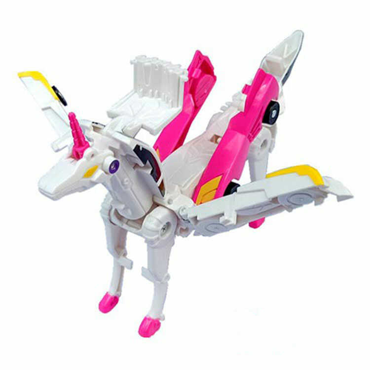 Juguete Figura de Acción 2 en 1 Transformable por Impacto | CarBot Unicornio Robot Hello Pegasus