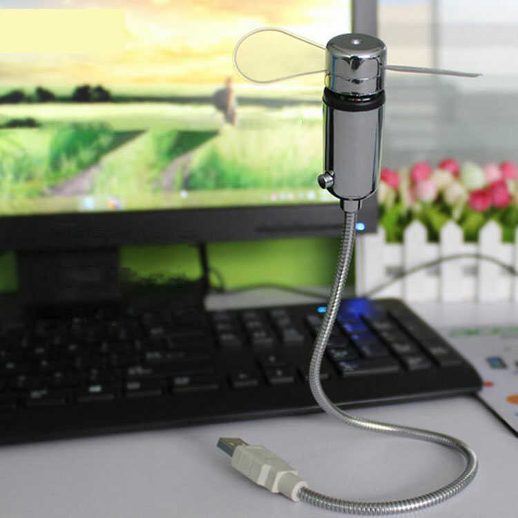 Mini Ventilador USB Flexible con Reloj Análogo de Luz Led – Xhobbies