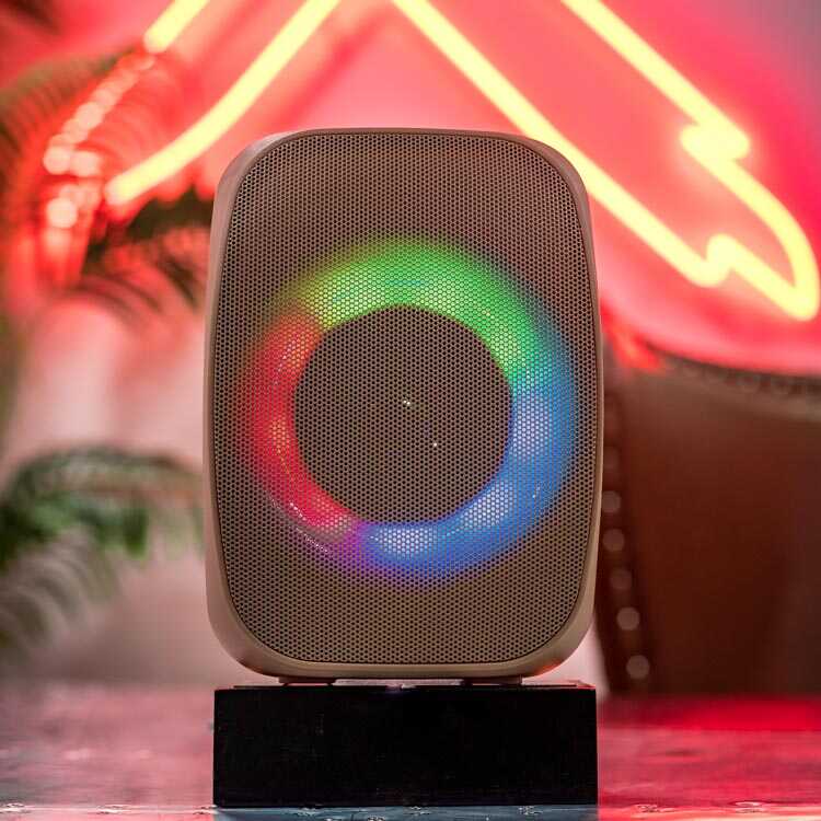 Parlante Portátil Inalámbrico Luces RGB Bluetooth FM USB MS-264BT