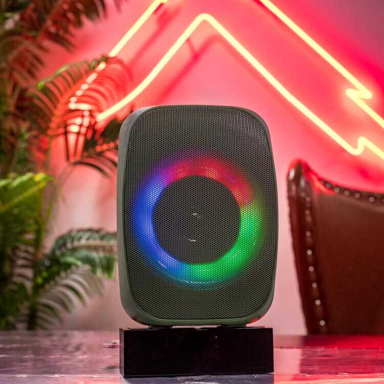 Parlante Portátil Inalámbrico Luces RGB Bluetooth FM USB MS-264BT